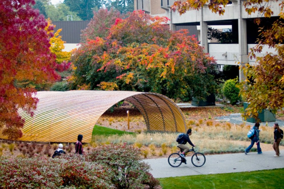 Autumn campus scene at Edmonds College